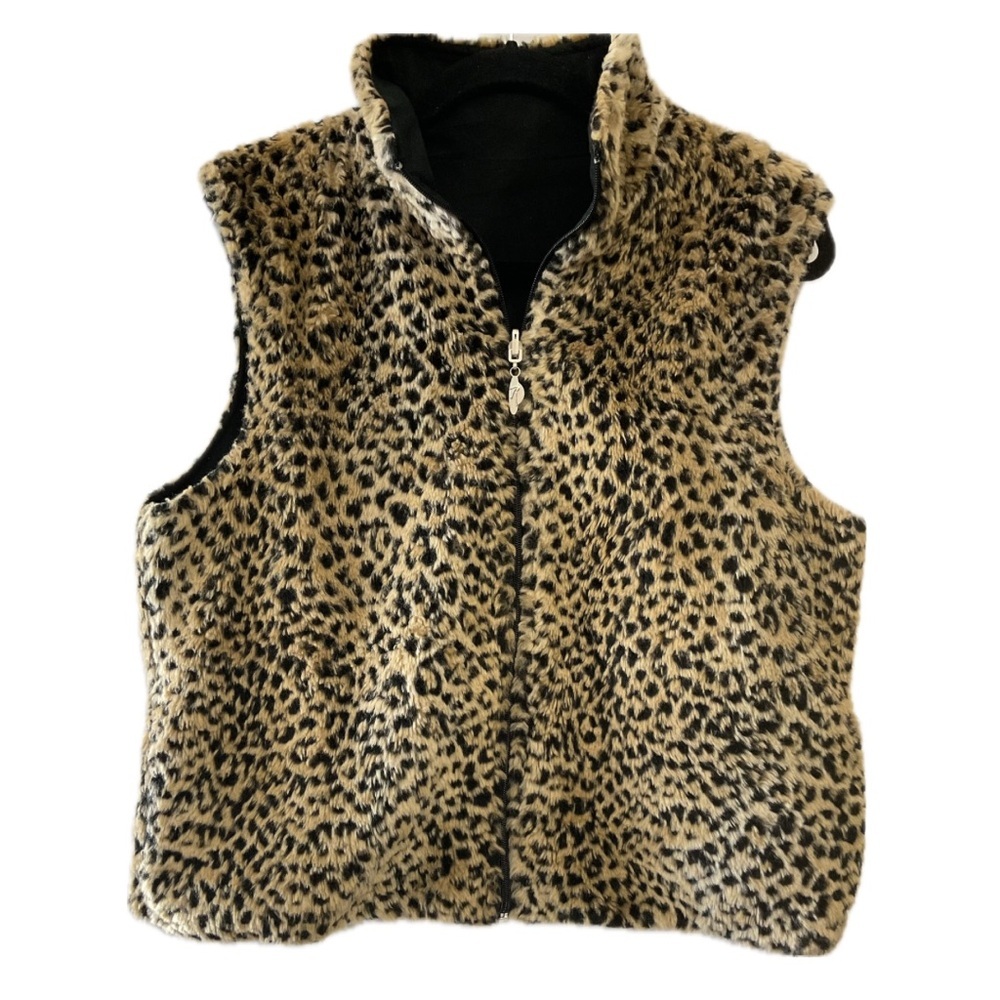 Reversable Leopard Print Vest